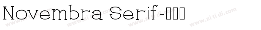 Novembra Serif字体转换
